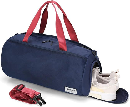 BE SMART Waterproof Mens Gym Bag with Shoe Compartment, Duffle Bag with Wet Pocket for Men, Lightweight Large Sport Carry On Duffel Bag With Tpu Pocket for Travel, Sports, Fitness & Workout(Navyblue)