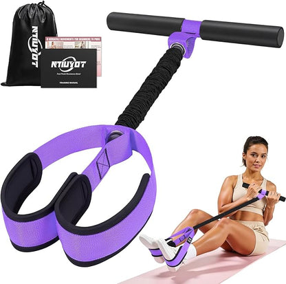 Upgraded Durable Pedal Resistance Band with Handle, Thickened Latex Tubes and Soft Foam Fabric Foot Pedal, Sit Up Exercise Equipment for Abdomen, Waist, Arm, Core/ABS, Leg, Physical Therapy