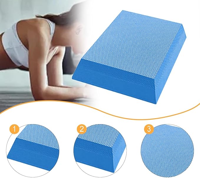 YIJU Balance Pad Balance Cushion Soft Waterproof Trapezoid Training Foam Mat Knee Pad for Home Gym Adults Meditation Travel Pilates