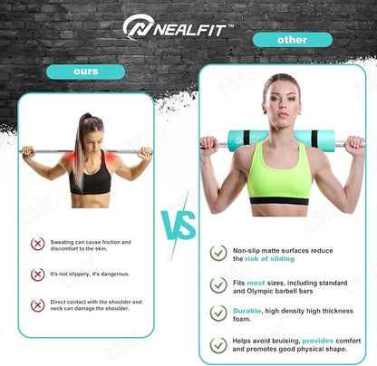 Barbell Pad Squat Pad for Squats—Squat Bar Pad—Great for Weightlifting,Lunges and Hip Thrusts—Foam Sponge Pad—Fit Standard and Olympic Bars Perfectly