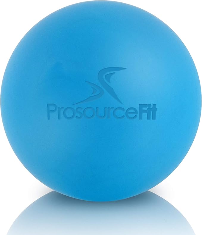 ProsourceFit Lacrosse Massage Ball for Self-Myosfascial Release, Deep Tissue Massage, Muscle Mobility, Post-Workout Recovery, Blue