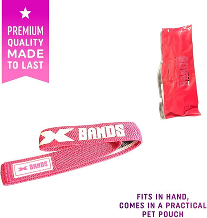 The X Bands Exercise Resistance Bands - Non-Slip Extra Thick Fabric Hip Loop Booty Bands - 20, 30, 40, 50 lb - Fitness Workout for Legs, Butt Training, Stretching, Yoga