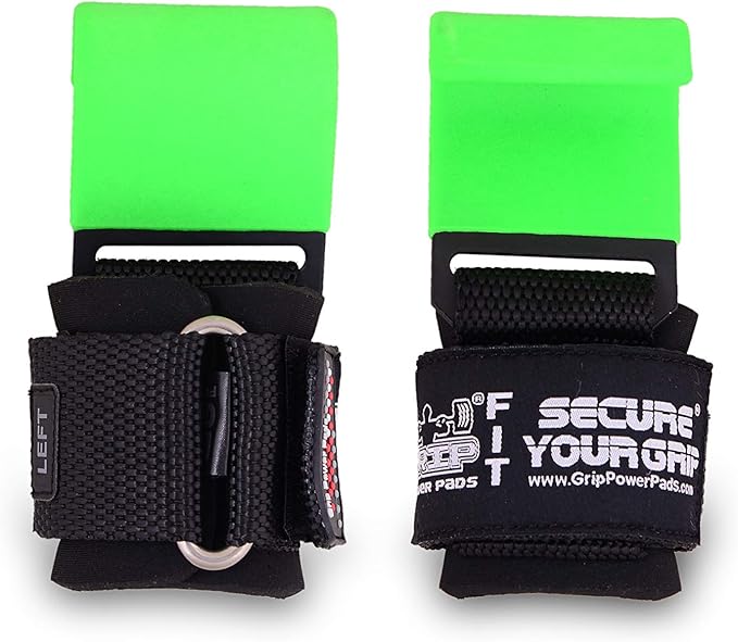 Weight Lifting Rod Hooks Heavy Duty Wrist Wraps Power Weight Lifting Training Gym Grips Straps Set of 2