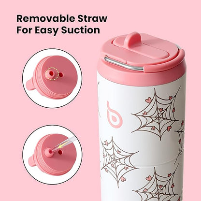 BOTTLE BOTTLE Insulated Water Bottle 24oz with Straw Lid and Handle for Sports Travel Gym Stainless Steel Water Bottles Double-Wall Vacuum Metal Leak Proof BPA-Free