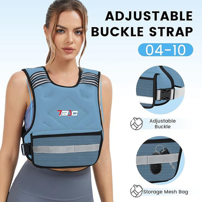 Adjustable Weighted Vest for Women - 04-10lb/11-20lb/20-32lb Vest with 6 Ironsand Weights for Strength Training,Body Weight Vest Exercise Set for Running, Walking and Home Workouts