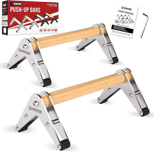 Push Up Bar - Heavy-Duty Stainless Steel Pushup Stands with Non-Slip Base, 500LB Capacity, Portable Home Gym Equipment for Strength Training & Floor Workouts