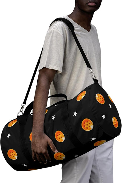 Anime Gym Bag for Women Men - Large Capacity Waterproof Workout Fitness Travel Sports Bags Fashion Street Camping ExpandaCLe Carry On Duffle Bag For Couple (Orange DBZ) PTY