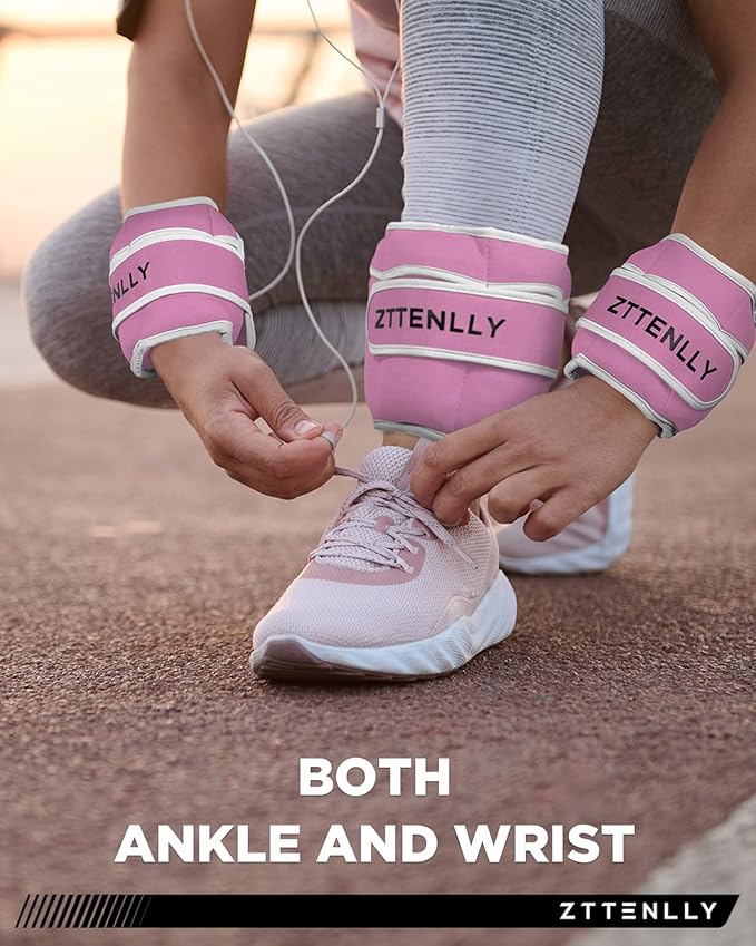 Adjustable Ankle Weights for Women Men and Kids | 1 Pair 5 10 15 18 20 Lbs Leg Wrist Ankle Weight Straps for Yoga, Walking, Running, Aerobics, Gym, Dance, Pilates, Cardio