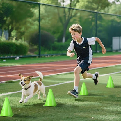 36pcs Cones 7 Inch Soccer Cones and Plastic Traffic Cones, Durable Cones for Sports Training, Ideal for Soccer, Basketball, Football, Skating, and Agility Drills Practice