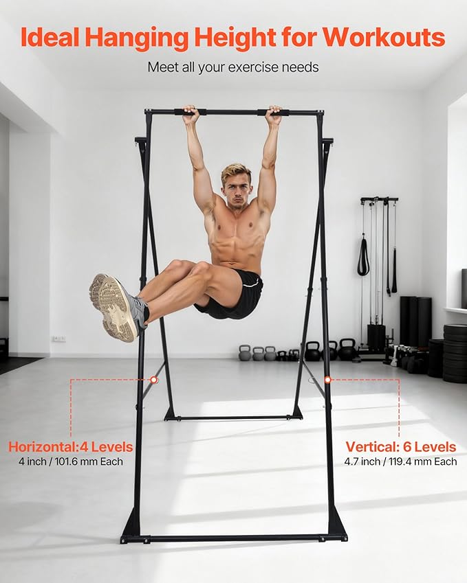 VEVOR Yoga Stand Frame, Max 441-551 lbs Load Swing Stand, Triangular Structure Aerial Rig, Aerial Silk Stands with Yoga Hammock, Standard & Height-Adjustable Version