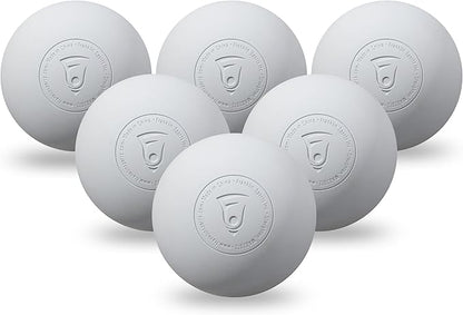 Franklin Sports Lacrosse Balls - Official Size Lax Balls for Practice - Rubber 63mm Outdoor Lacrosse Balls - Great for Muscle Massage Therapy + Yoga - White + Yellow