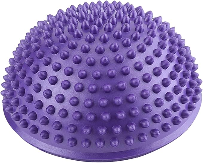 Dioche PVC Inflatable Half Yoga Balls, Massage Point Fitball Exercises Trainer Fitness ()