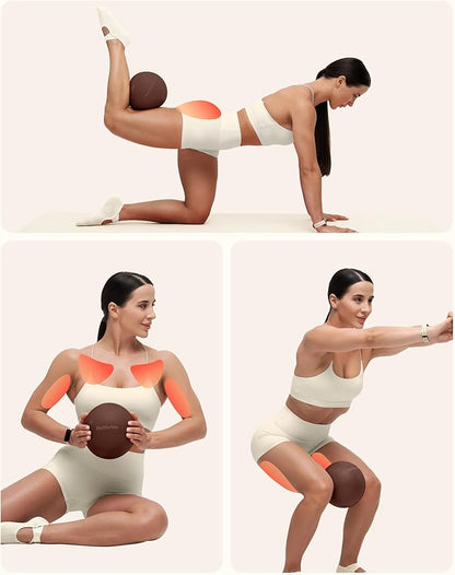 BetterMe Soft Pilates Ball – 8 Inch Mini Exercise Ball for Pilates, Yoga & Core Training – Small Stability Ball for Women – Portable Workout Tool