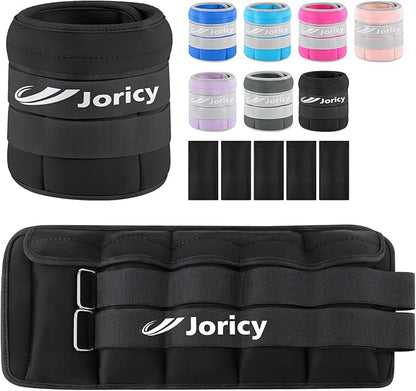 Adjustable Ankle Weights for Women Men 1/2/3/4/5/6/8/10/12/20 LBS 1 Pair Wrist Leg Arm Weights with Removable Weight Strength Training Weight for Walking Running Fitness Physical Therapy