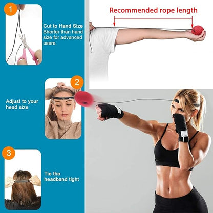 TOCO FREIDO Double End Punching Ball, Speed Bag with Difficulty Levels Boxing Reflex Ball with Headband, Perfect for Reaction, Agility, and Hand Eye Coordination Training