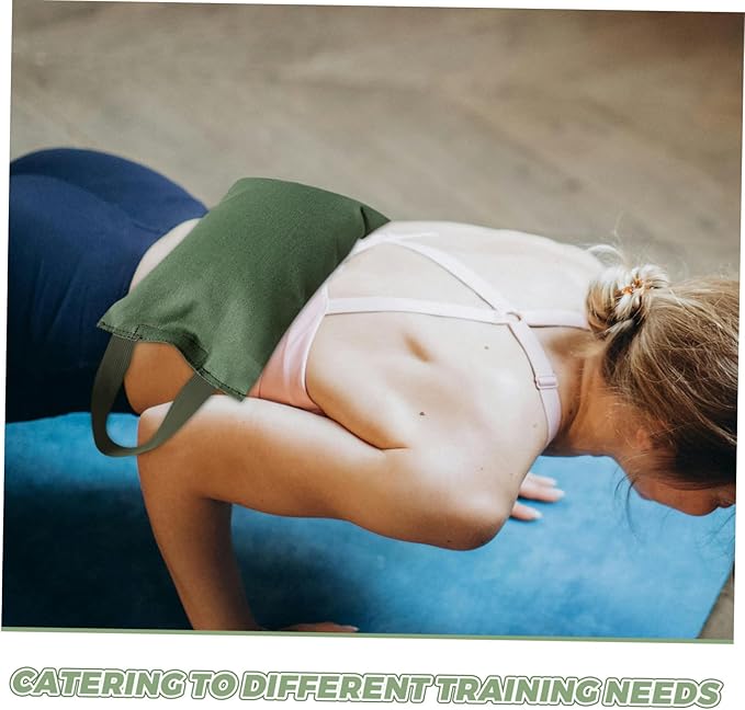 2Kg Weighted Sandbag for Yoga Fitness Empty Canvas Bag with Handle Weight for Training Exercises Durable Easy to Clean Sandbag Tools for Weight Training