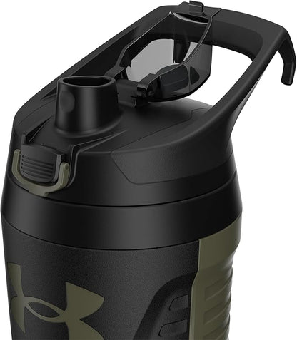 Under Armour 32 oz Insulated Water Bottles - Sports Water Jug with Fence Hook, Leak Resistant for Baseball, Football & More, 32 oz Insulated, Marine OD Green