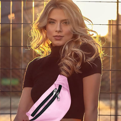 Fanny Pack for Men Women, Waterproof Sports Waist Bag Pack, Belt Bag for Travel Hiking Running