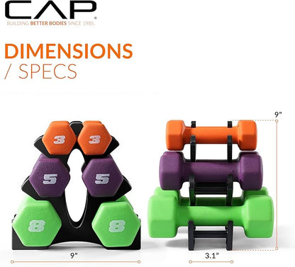 CAP Barbell Neoprene Dumbbell Weights Pairs & Sets | Multiple Colors