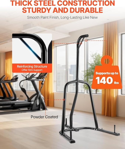 VEVOR 2 in 1 Punching Bag Stand, Steel Heavy Duty Workout Equipment,Freestanding Sandbag Rack,for Home Gym Fitness