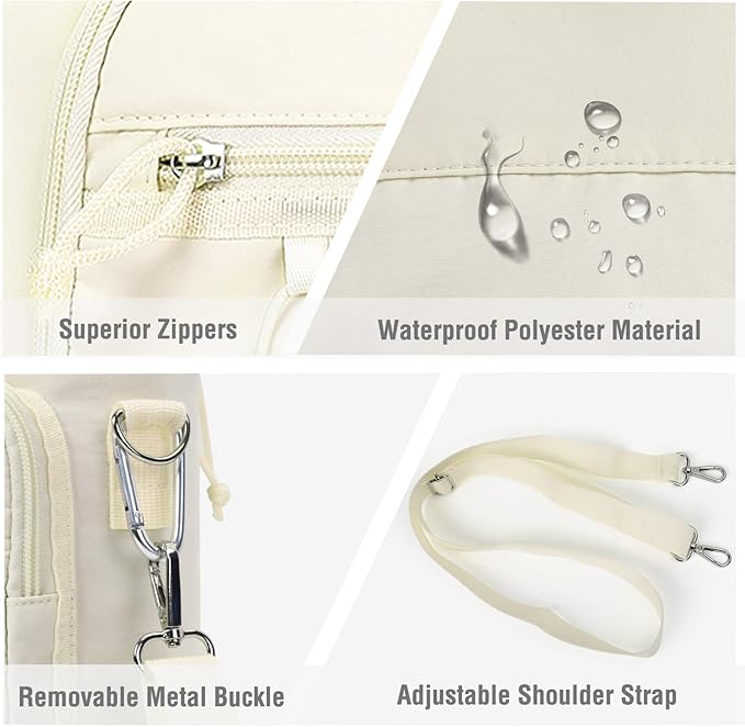 MOSISO Gym Bag for Women, Travel Duffle Weekender Overnight Workout Carry on Small Tote Sport Gym Duffle Bag with Shoe Compartment&Wet Pocket&Water Bottle Holder for Fitness, Yoga, Weekend, Beige