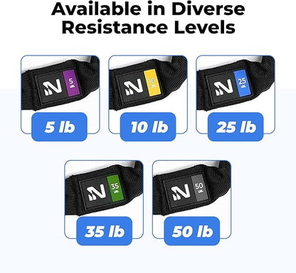Iron Neck Resistance Band, Durable Exercise Band with Steel Carabiners for Neck Training, Strength Workouts, Stretching, and Rehab
