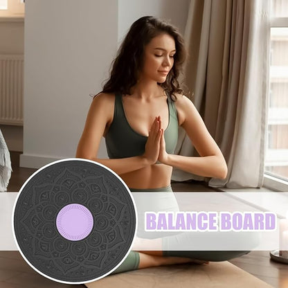 Wobble Board Adult,Standing Balance With Massage Points, 360 Degree Rotation, Workout Core Trainer For Home Gym Yoga Training