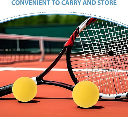 SUPVOX 4Pcs High Bounce Squash Balls: Professional Hollow Rubber Training for Racquetball & Handball - High Visibility Yellow Reaction Balls for Reflex & Agility Drills