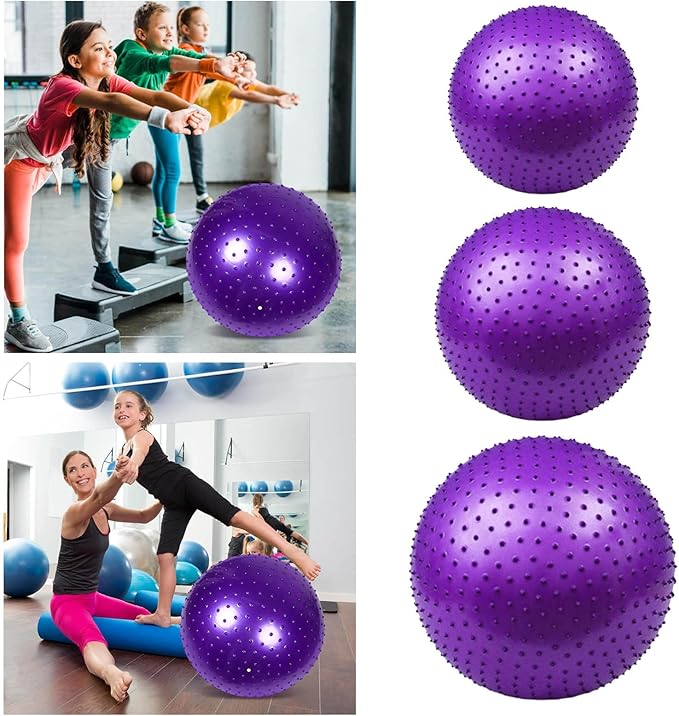 Exercise Balls Physical Therapy, Extra Thick Anti-Burst Non-Slip Yoga Ball with Quick Pump Yoga Ball for Pregnancy Fitness Pilates Stretching & Core Balance Stability Home Office Gym Workout