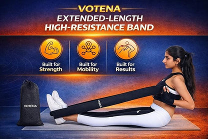76 Inch Fabric Resistance Band - Extra Long Heavy Duty Exercise Loop for Full Body Stretching, Pull Up Assist & Yoga - Non-Slip Durable Cloth Workout Band for Men & Women, Home Fitness & Mobility