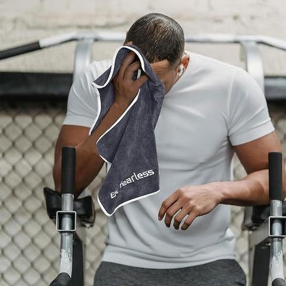 Gym Towels Microfiber Super Soft Towel for Yoga Fitness, Sports, Workout, Quick-Drying Cycling Towels（14x29inches, Grey+Blue+Purple)