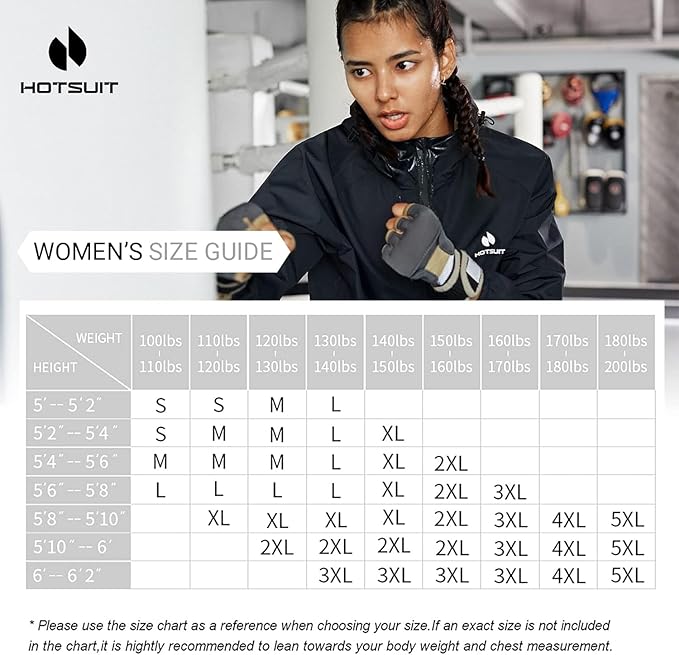 HOTSUIT Sauna Suit Women Machine Washable Sweat Sauna Jacket Pants Anti Rip Sweat Suits for Gym Workout