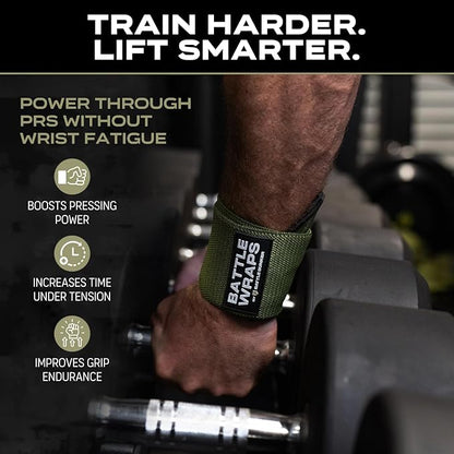 Battle Bunker Wraps Wrist Wraps- Premium Gym Wrist Straps for Maximum Support & Comfort During Lifting- Wrist Straps for Weightlifting to Boost Control & Stability- Built for Confidence & Power