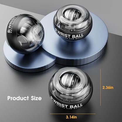 Wrist Trainer Ball Auto-Start Gyroscopic Forearm Exerciser Gyro Ball for Strengthen Arms, Fingers, Grip and Muscles