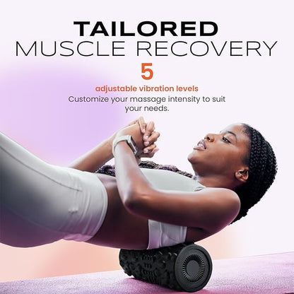 PURSONIC Vibrating Foam Roller – Deep Tissue Massage for Muscle Recovery – 5 Intensity Levels, USB Rechargeable, Durable & Lightweight Design