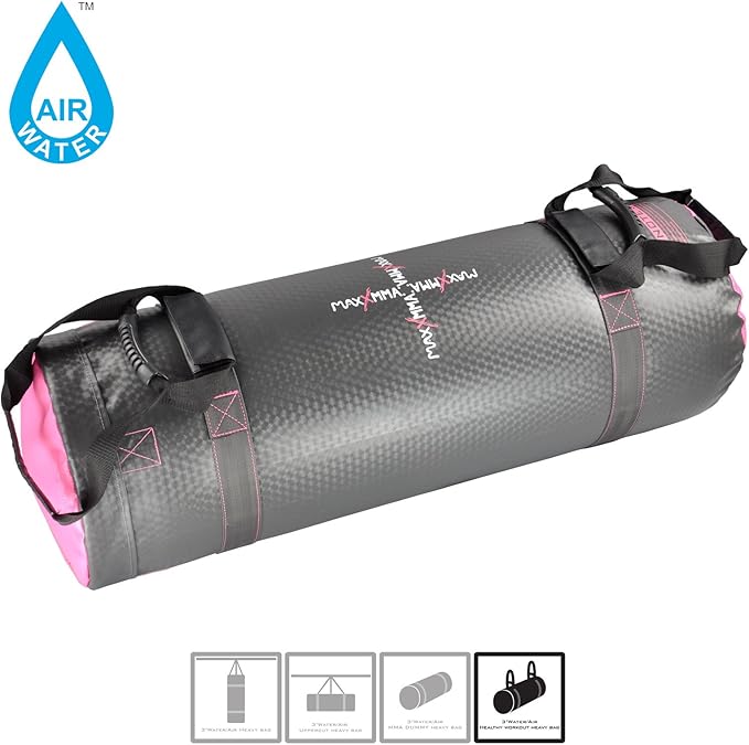 MaxxMMA 3 ft 4-in-1 Water/Air Heavy Bag | Training & Fitness, Uppercut Workout, MMA Grappling, Punching Bag
