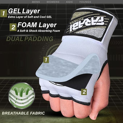 Farabi Quick Wraps Gloves Gel Paded Hand Wraps Adult MMA Boxing Muaythai Bandages Hand Protector 80cm Meter Wrist Support Strap Pair