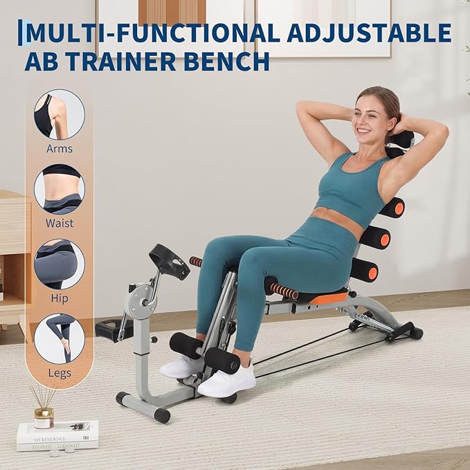 Adjustable Abdominal Trainer,Multi-Functional Ab Trainer Bench for Home Gym