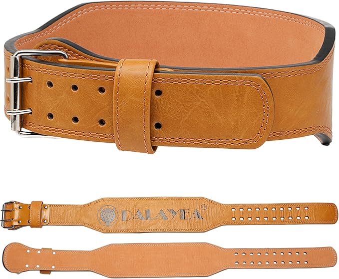 Weight Lifting Belt Gym Fitness, Padded Cowhide Leather Weightlifting Belt, Functional Powerlifting Belt Adjustable Weightlifting Belt