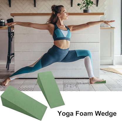 Yoga Foam Wedge Blocks - Calf Stretcher Height Foam Tool, Calf Raise Wrist Support | Professional Squat Knee Pad, Support Foam Incline Stretch Slant Boards for Balance Strength Fitness