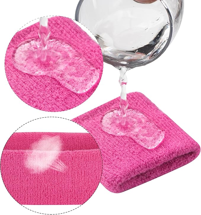 Sweatbands Headband and Wrist Set, Cotton Sweat Band for Athletic Men and Women, Sweatbands Sports Headbands for Working Out, Running, Basketball, Tennis, Yoga