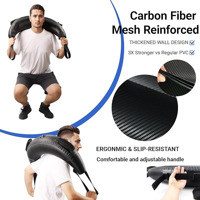 Heavy Aqua Bags-Water weight Bag 38-66Ibs - Ultimate Core Water Weights Aqua Ball-Adjustable Workout Sandbag Alternative for Full Body Exercise, Portable Stability Fitness & Balance Trainer Equipment
