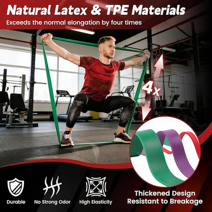 Pull Up Assistance Bands, 5 Levels Resistance Bands for Working Out, Exercise Bands Resistance for Men & Women, Pull Up Bands for Body Training, Muscle Building, Physical Therapy, Home & Gym Fitness