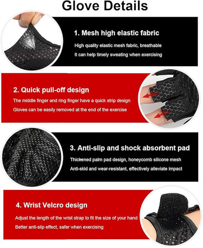 Workout Gloves for Women & Men, Gym Gloves Weight Lifting Gloves for Men, Mens Workout Gloves Fitness Gloves