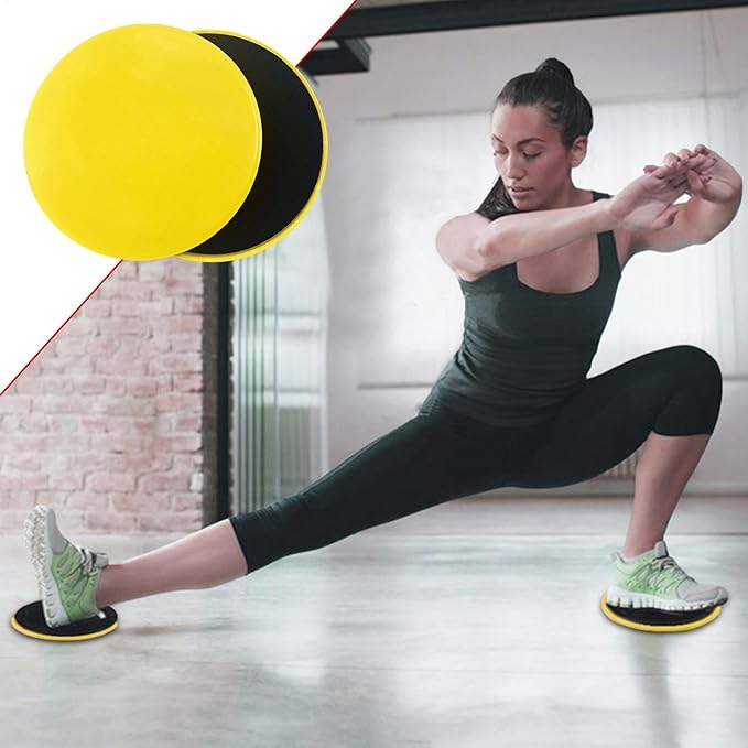 Core Sliders - Exercise Sliders | Yoga Pilates Gliding Disc | 2 Exercise Fitness Sliders | 2s Sided Gliding Sliding Discs | Core Gym Equipment | Pilates Sliding Plates for Women Men and Teens