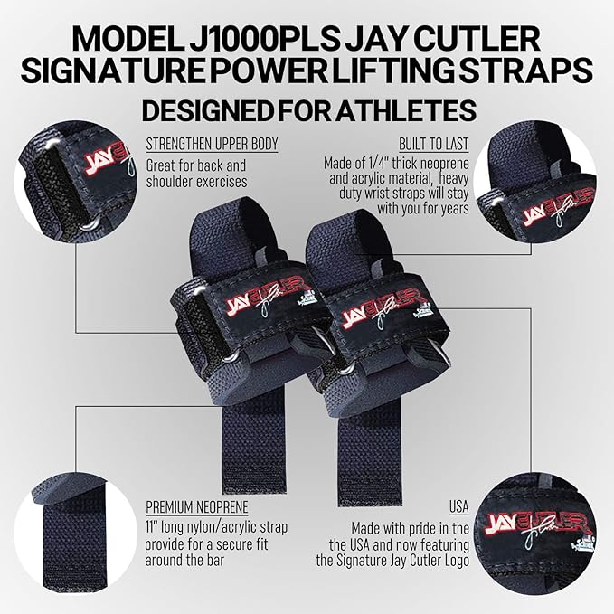Schiek Sports Model J1000PLS Jay Cutler Signature Power Lifting Wrist Straps