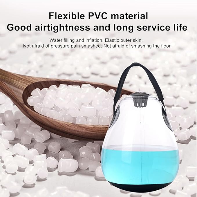 Fitness Water Bag, Weighted Inflatable Kettlebell, Adjustable Training Weight, Flexible Core Workout Tool, Fitness Equipment for Home, Travel, Work Area, Balance Exercises, Strength Training