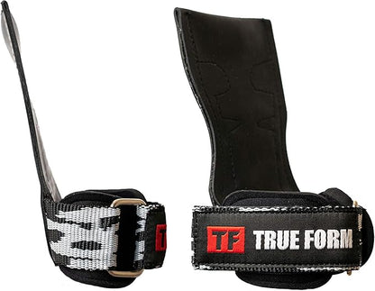 True Form Grips Weight Lifting Gloves Heavy Duty Straps Alternative Power Lifting Hooks Best for Deadlifts Adjustable Neoprene Padded Wrist Wraps Support Bodybuilding Pro Workout