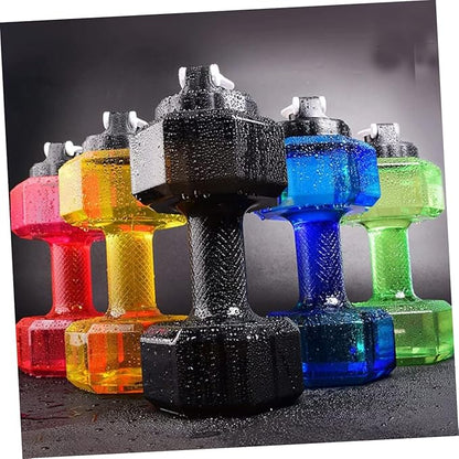 1pc Dumbbell Shape Water Bottle Capacity Fitness Dumbbell Cup for Gym and Daily Use Portable Sports Petg Material Stylish and Functional Design