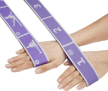 2 PCS Kids Stretching Strap - 8-Loop Adjustable Stretch Bands for Dance, Ballet, Yoga, Gymnastics Workout, Children‘s Fitness Equipment, Stretching Resistance Bands and Home Flexibility Training
